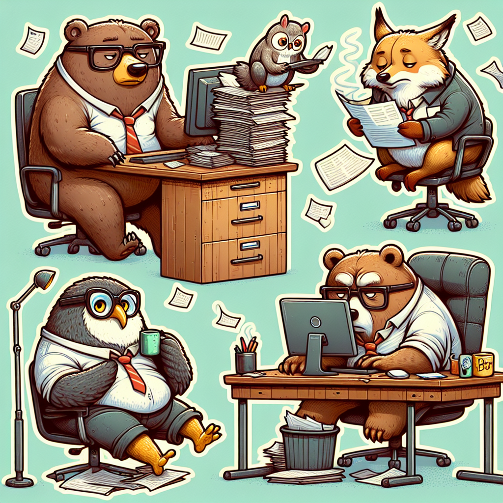 Bored Animals at the office